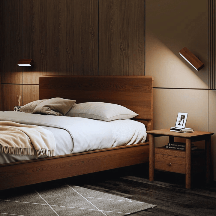 Mes lampes de chevet ® 2 lampes Lampe de chevet bois naturel