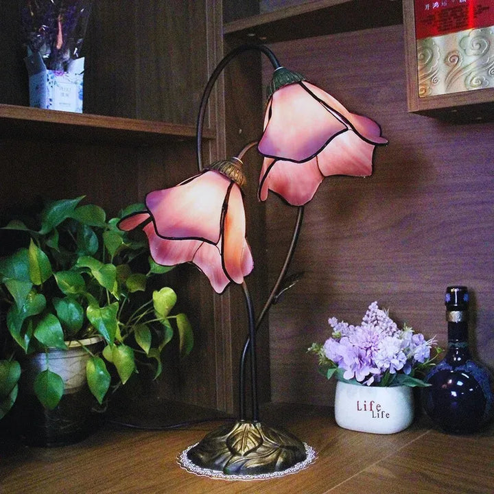 Lampe de chevet fleur de lotus®Table de chevet avec lampe intégrée1