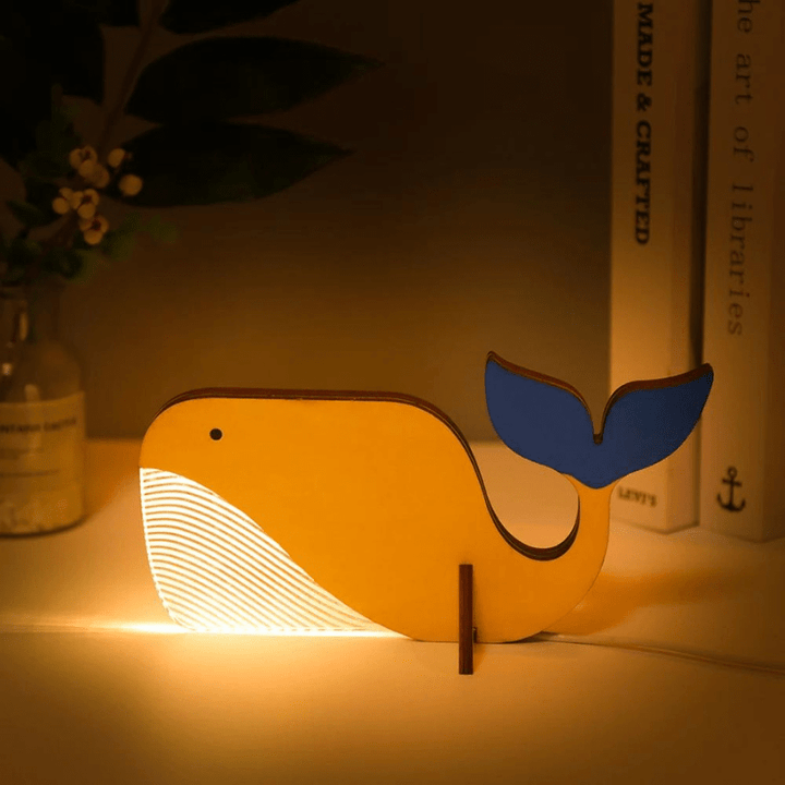 Ma boutique Baleine H10*l20cm Lampe de Chevet Jungle
