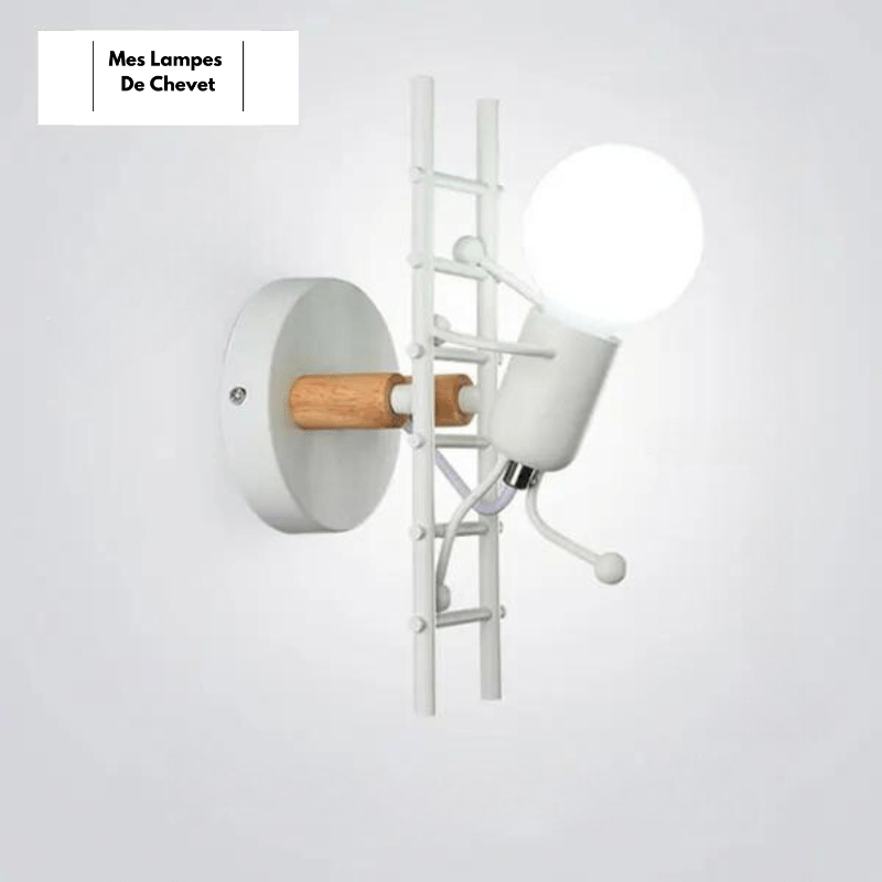 Mes lampes de chevet ® Blanche / Lumière Chaude (2700-3500K) Lampe de Chevet Petit Bonhomme