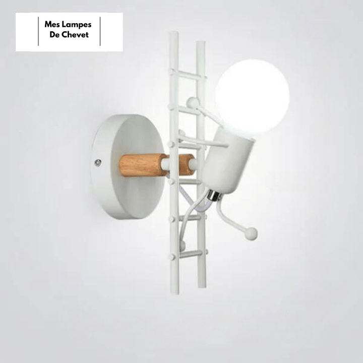 Mes lampes de chevet ® Blanche / Lumière Chaude (2700-3500K) Lampe de Chevet Petit Bonhomme