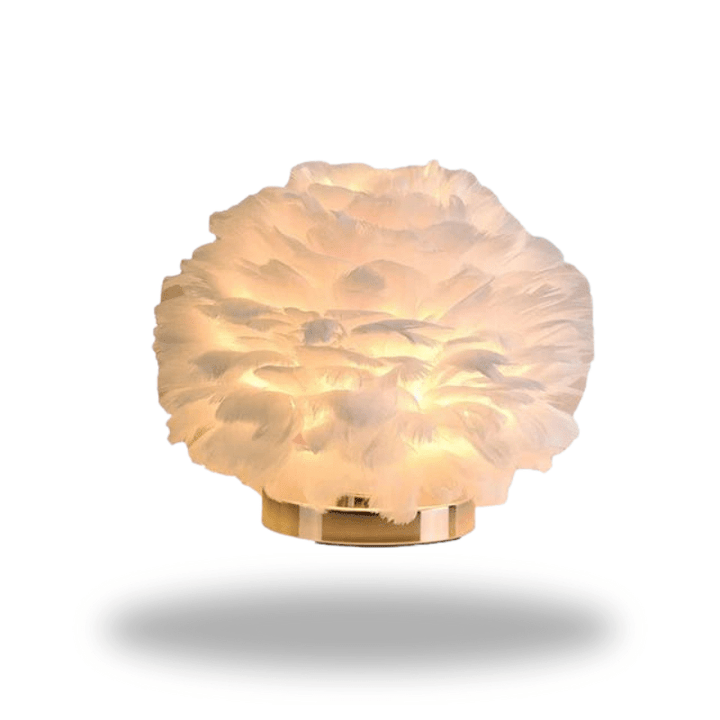 Mes lampes de chevet ® blanche / Lumière Froide Lampe de chevet plume délicate