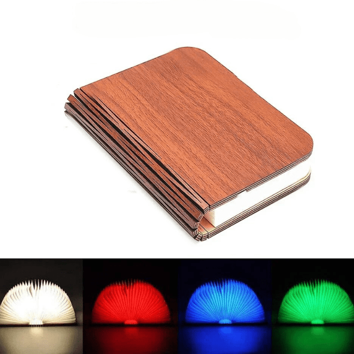 Mes lampes de chevet ® Bois Foncé Lampe de chevet Livre Lumineux