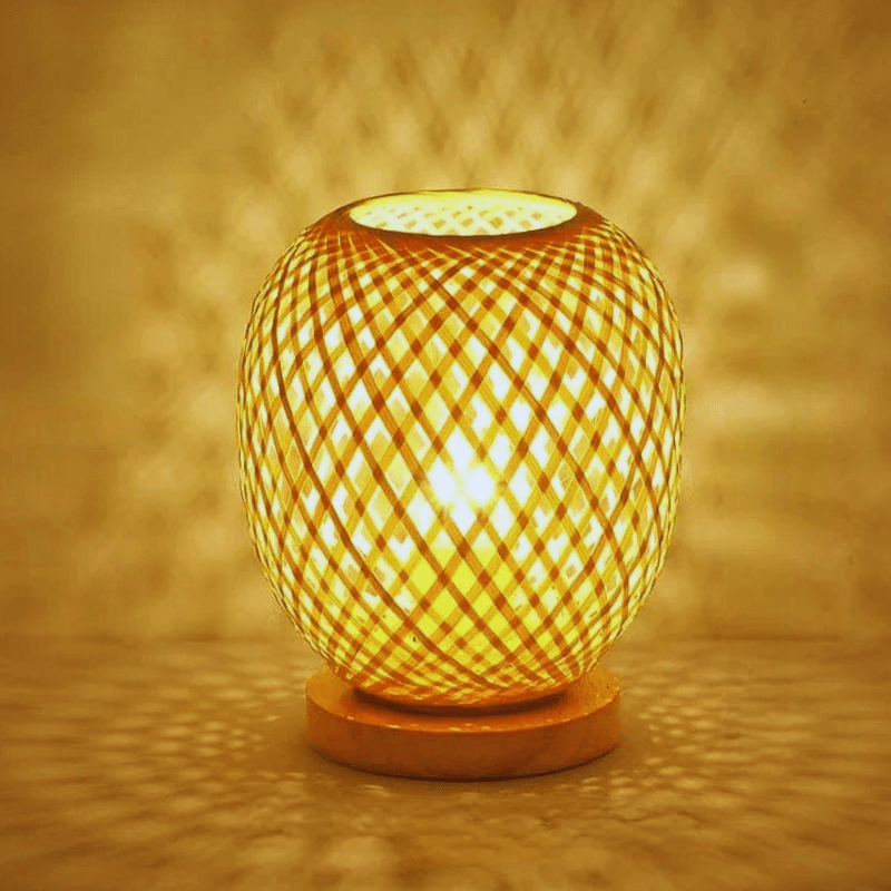 Mes lampes de chevet ® bois Lampe de chevet bambou bohème