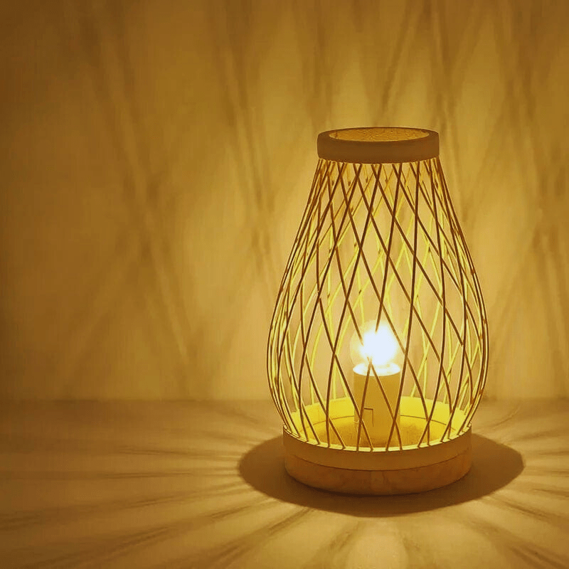 Mes lampes de chevet ® bois Lampe de chevet bambou Tréssée