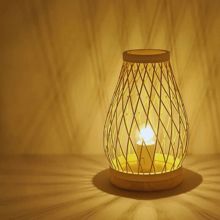 Mes lampes de chevet ® bois Lampe de chevet bambou Tréssée