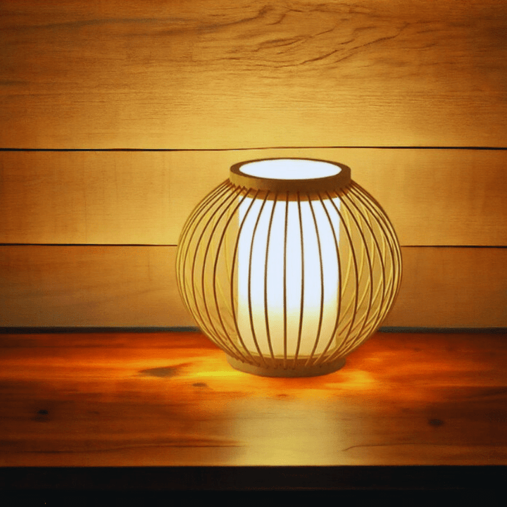 Mes lampes de chevet ® bois Lampe de chevet bohème ronde