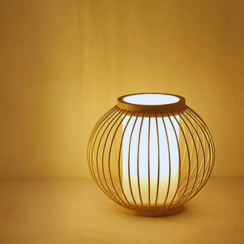 Mes lampes de chevet ® bois Lampe de chevet bohème ronde