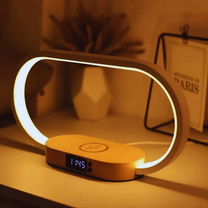 Mes lampes de chevet ® bois Lampe de chevet chargeur sans fil