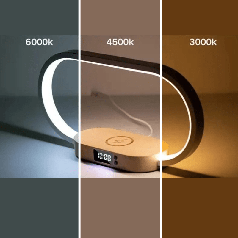 Mes lampes de chevet ® bois Lampe de chevet chargeur sans fil