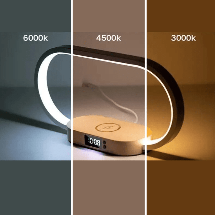 Mes lampes de chevet ® bois Lampe de chevet chargeur sans fil