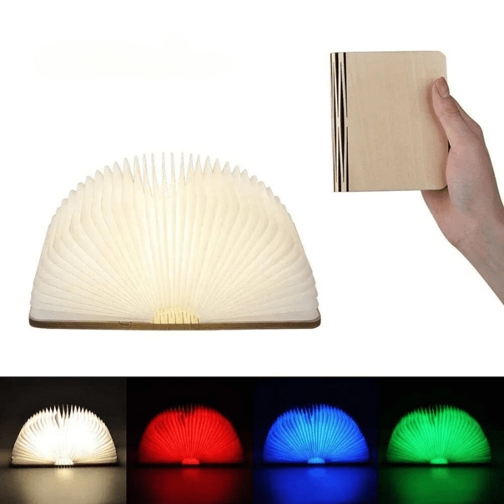 Mes lampes de chevet ® Bois Lampe de chevet Livre Lumineux