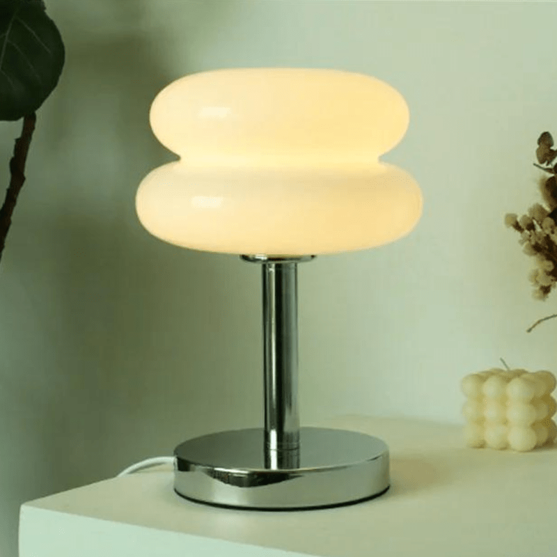 Mes lampes de chevet ® Crème Lampe de chevet en verre originale