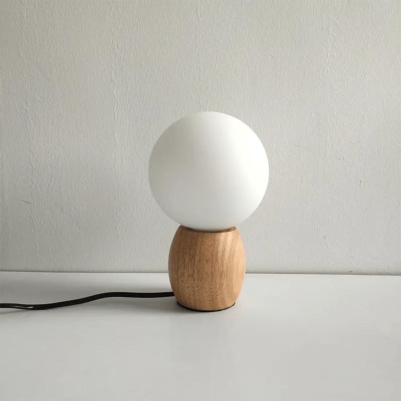 Ma boutique Froide Lampe de Chevet Blanc et Bois