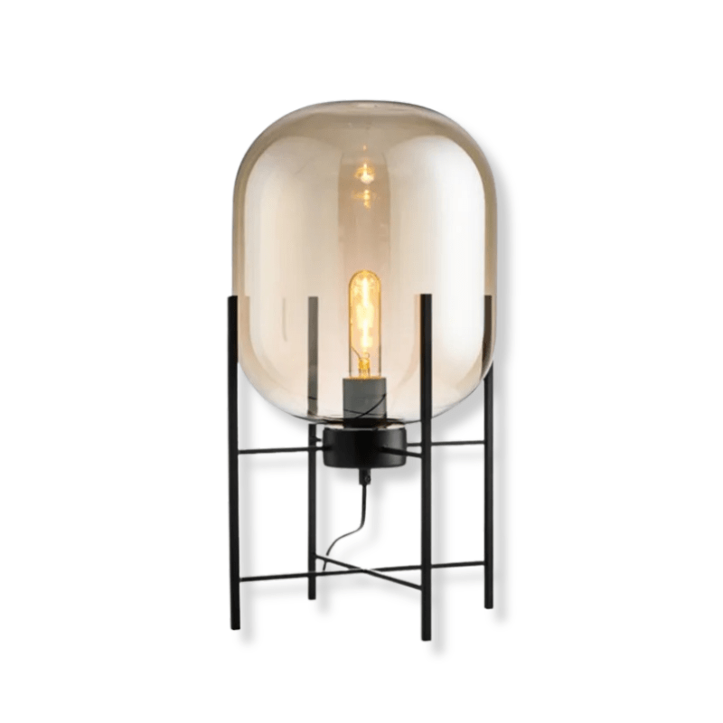 Ma boutique Fumé / 26xH48cm Lampe de Chevet en verre