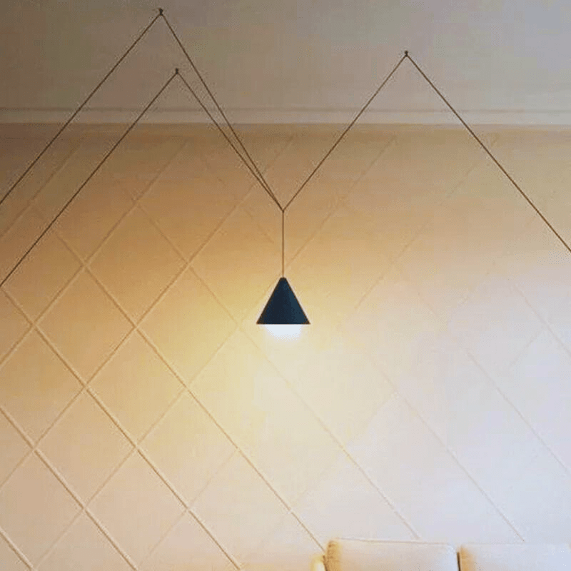 Mes lampes de chevet ® Lampe de chevet Suspension lumineuse noire