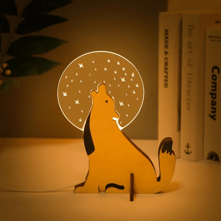 Ma boutique Loup H20*l16cm Lampe de Chevet Jungle