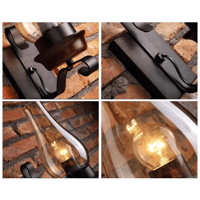 Ma boutique Noir Lampe de Chevet Industrielle