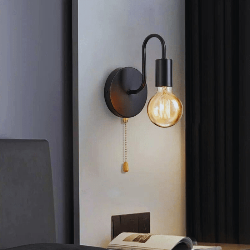 Mes lampes de chevet ® noir Lampe de chevet metal noir