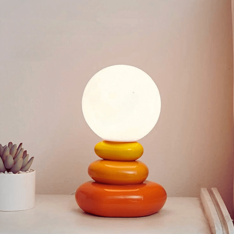 Mes lampes de chevet ® orange Lampe de chevet en céramique colorée