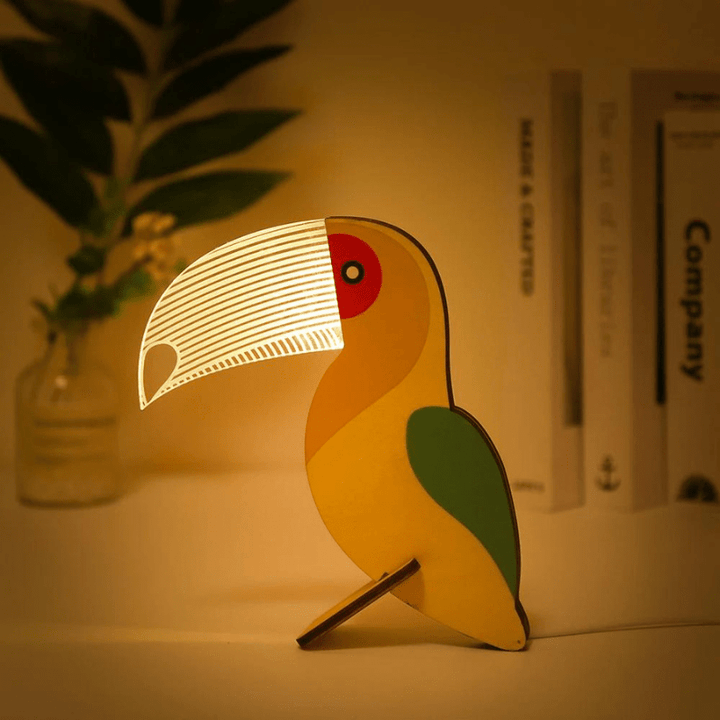 Ma boutique Toucan H19*l13cm Lampe de Chevet Jungle