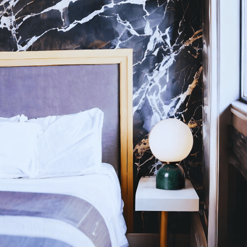 Mes lampes de chevet ® Vert / Lumière Chaude Lampe De Chevet En Marbre