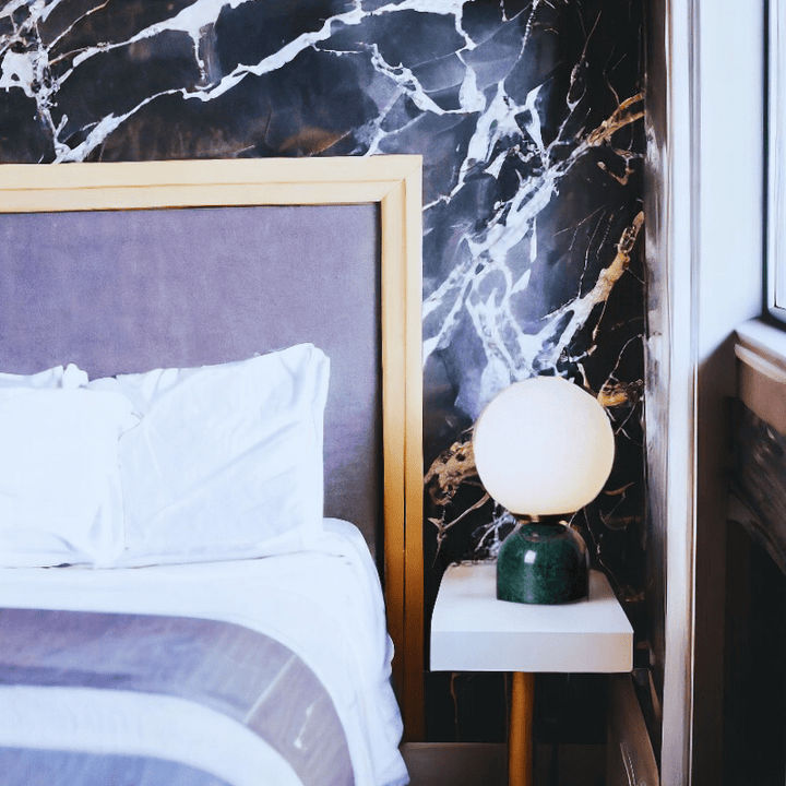 Mes lampes de chevet ® Vert / Lumière Chaude Lampe De Chevet En Marbre