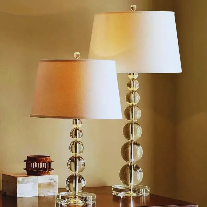 Lampe de chevet avec pied en cristal®Table de chevet avec lampe intégrée1