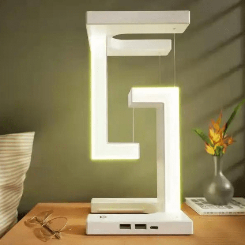 Mes lampes de chevet ® Blanc Lampe de chevet avec port usb