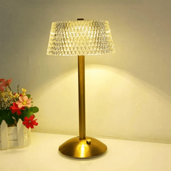 Mes lampes de chevet ® dorée Lampe de chevet diamant moderne