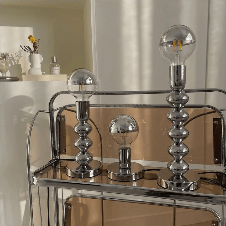 Mes lampes de chevet ® Lampe de chevet argenté