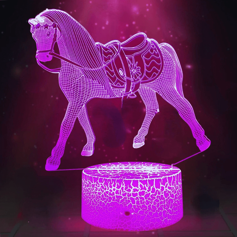Mes lampes de chevet ® multi Lampe de chevet cheval 3D