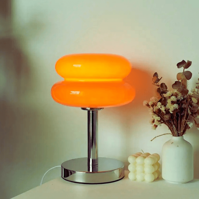 Mes lampes de chevet ® Orange Lampe de chevet en verre originale