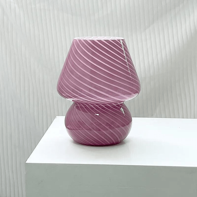 Ma boutique Violet Lampe de chevet en verre translucide